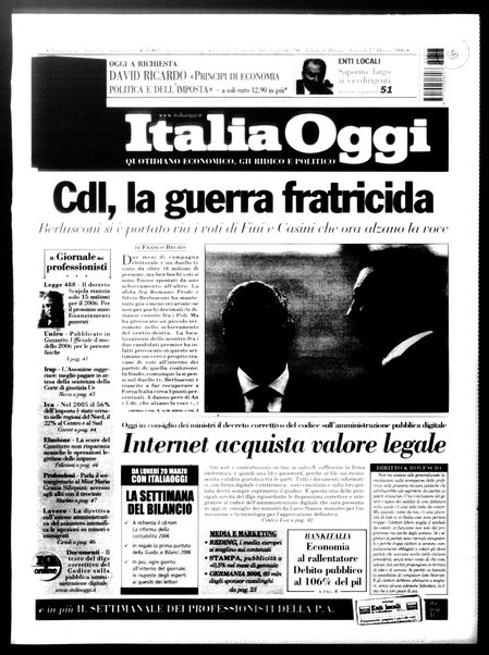 Italia oggi : quotidiano di economia finanza e politica